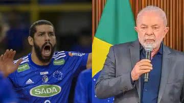 Wallace, do Cruzeiro, fez postagem em tom de ameaça ao presidente Lula (PT) - Instagram e Ricardo Stuckert/PR