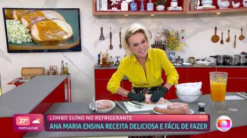 Momento inusitado de Ana Maria Braga repercutiu na web. - TV Globo