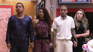 Bruno, Paula, Guimê e Amanda estavam no quarto Paredão do BBB 23 - Globo