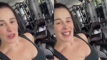 Um mês após passar pela cesárea, Claudia Raia volta a treinar e leva o caçula junto - Reprodução/Instagram