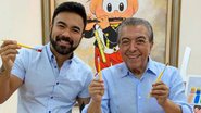 Mauricio de Sousa ao lado do filho, Mauro Sousa, que é casado com Rafael Picci. - Instagram/@maurosousa
