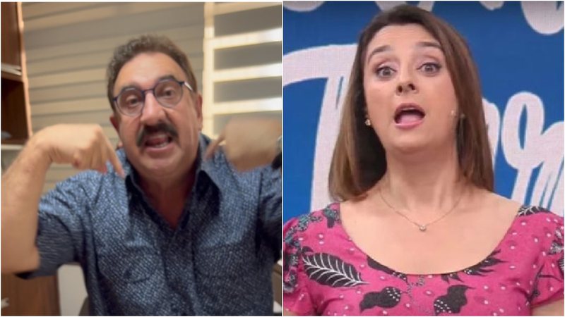 Ratinho e Cátia Fonseca demonstraram insatisfação com o golpe. - Instagram/@oratinho e Band
