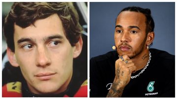 Lewis Hamilton reafirma se inspirar no grande ídolo brasileiro da Fórmula 1 Ayrton Senna - Reprodução/Globo/Getty Images
