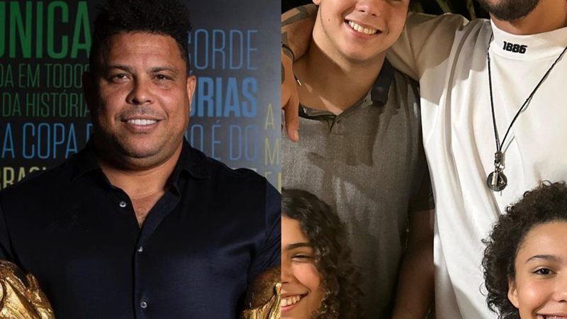 Ex-jogador reuniu os quatro herdeiros em um clique raríssimo nas redes sociais - Instagram/@ronaldo
