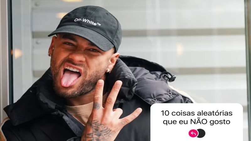 Neymar citou aleatoriedades que fogem de seu gosto. - Instagram/@neymarjr