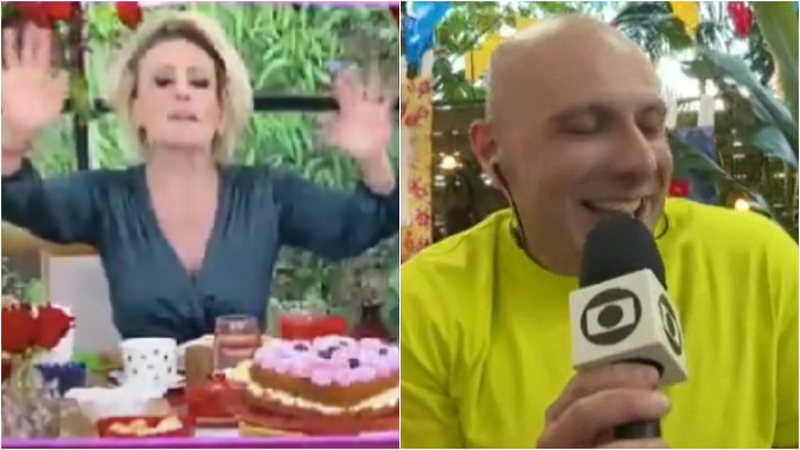 Ana Maria Braga não escondeu a insatisfação com a postura do repórter. - TV Globo