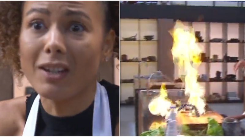 Camila se atrapalhou e acabou colocando fogo na cozinha do 'MasterChef' - Band