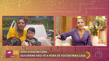 Patrícia Poeta falou com a criança e sua mãe. - TV Globo