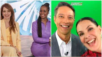 Comemoração do dominical global foi atrapalhada pela atração da Record. - TV Globo e Record TV