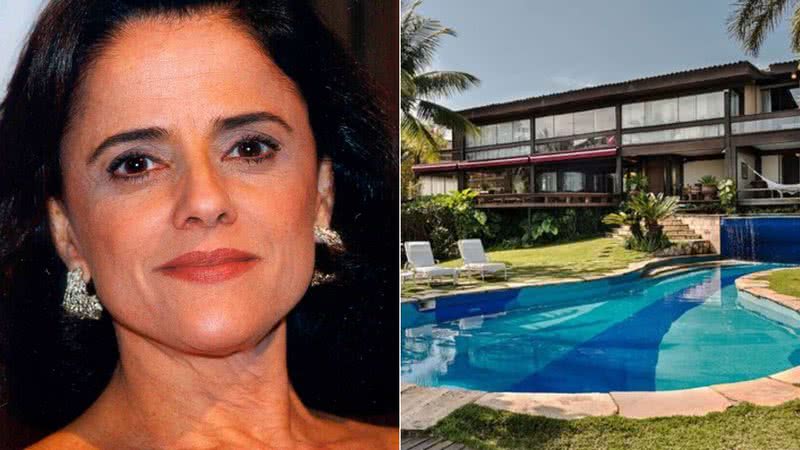Marieta Severo era dona de mansão de 'Laços de Família' - Fotos: Divulgação TV Globo/Reprodução