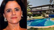 Marieta Severo era dona de mansão de 'Laços de Família' - Fotos: Divulgação TV Globo/Reprodução