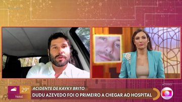 Dudu Azevedo participou do ‘Encontro’ desta segunda-feira (4) e comentou o acidente do amigo de longa data - Reprodução/TV Globo