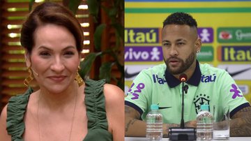 Maria Beltrão divertiu todos do estúdio da TV Globo. - Instagram/@neymarjr - Reprodução/TV Globo