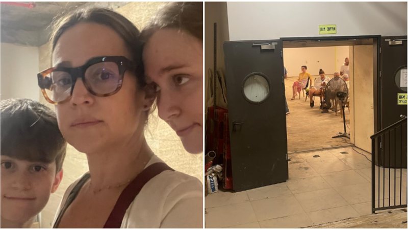 Gabriela Duarte e os filhos estavam em Israel e tiveram que descer para um bunker durante os ataques dos Hamas - Instagram/@gabidu