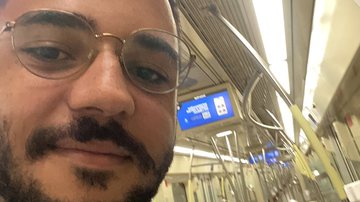 Vídeo está repercutindo nas redes sociais depois que Hebert Henrique ficou preso no metrô - Reprodução/Redes sociais