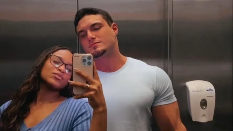Rebeca Andrade namora desde 2022 o atleta de fisiculturismo Luiz Cleiton - Instagram/Rebeca Andrade