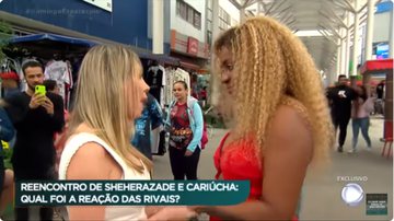 Rachel Sheherazade e Cariúcha se reencontraram no 'Domingo Espetacular' - Record TV