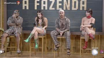 Cezar Black, Jaquelline, Yuri e Nadja estão na Roça de 'A Fazenda 15' - Record TV