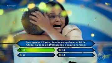 Jullie é a primeira ganhadora do 'Quem Quer Ser um Milionário' - Reprodução/TV Globo