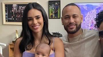 Separados, Bruna Biancardi e Neymar Jr. promovem momento de Mavie com a família paterna do atleta - Reprodução/Redes sociais