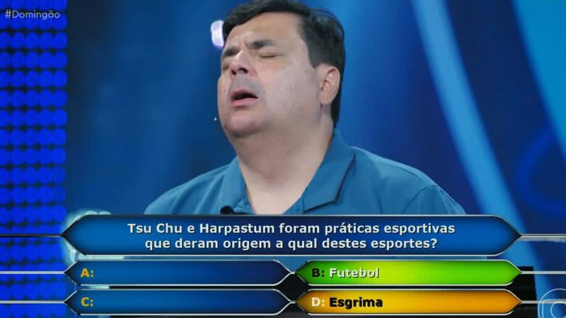 Luiz Pradines erra a pergunta e perde R$ 1 milhão no 'Quem Quer Ser Um Milionário'. - TV Globo