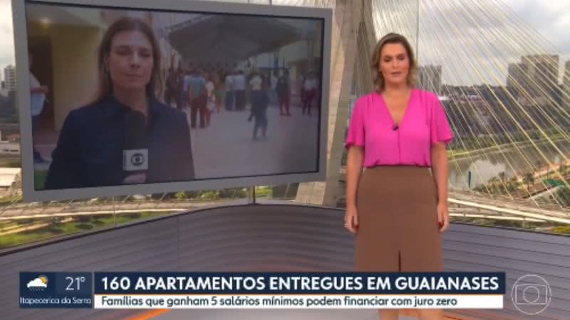 Ana Paula Campos errou o nome da repórter Zelda Melo no SP1 - Globo