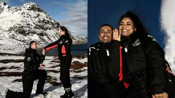 Ricardo Vianna fez pedido surpresa para Lexa na última segunda-feira (26) durante viagem do casal à Noruega - Reprodução/Instagram