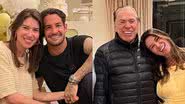 Silvio Santos surgiu com os pais de Alexandre Pato, marido de sua filha Rebeca Abravanel - Reprodução/Instagram
