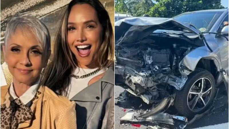 Cininha de Paula e Maria Maya sofrem acidente de carro no Rio de Janeiro - Instagram