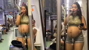 Jovem viraliza ao cantar Anitta no trem - Instagram/@alicekoficial TikTok/@_ocarlosgabriel