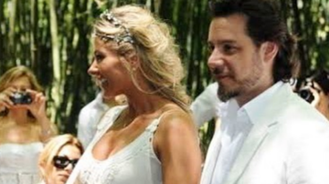 Adriane Galisteu e Alexandre Iódice no dia do casamento - Reprodução/Instagram
