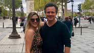 Danton Mello com a esposa durante viagem em Paris . - Arquivo pessoal