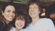 Luciana Gimenez ao lado do filho, Lucas Jagger, e do ex, Mick Jagger - Reprodução/Instagram
