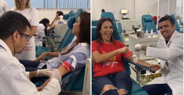 Ivete Sangalo leva sua equipe para doar sangue em hemocentro na Bahia - Reprodução/Instagram