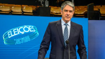 William Bonner durante o debate presidencial na TV Globo. - Tv Globo.