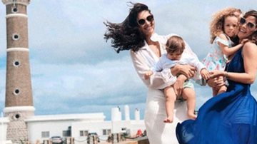 Débora Nascimento aproveita viagem ao lado da filha, Bella, e da amiga Gisele Alves, com Pietra - Reprodução/Instagram