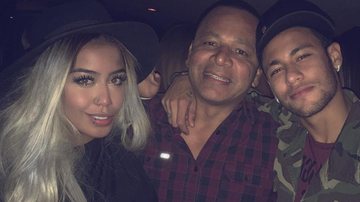 Rafaella Santos ao lado do pai, Neymar, e do irmão. - Reprodução/ Instagram