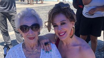 Odette Raia, de 95 anos, ao lado da filha, a atriz Cláudia Raia - Reprodução/Instagram