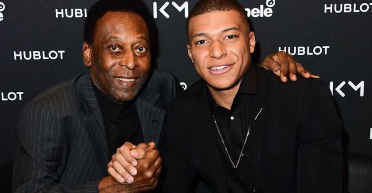 Pelé e Mbappé se encontraram na França - Reprodução/Instagram