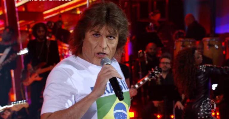 O humorista Ceará tentou homenagear o vocalista do Rolling Stones, Mick Jagger - Reprodução/GShow