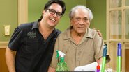 Lúcio Mauro Filho ao lado do pai, o ator Lúcio Mauro, que morreu no último sábado (11) - Tata Barreto/TV Globo