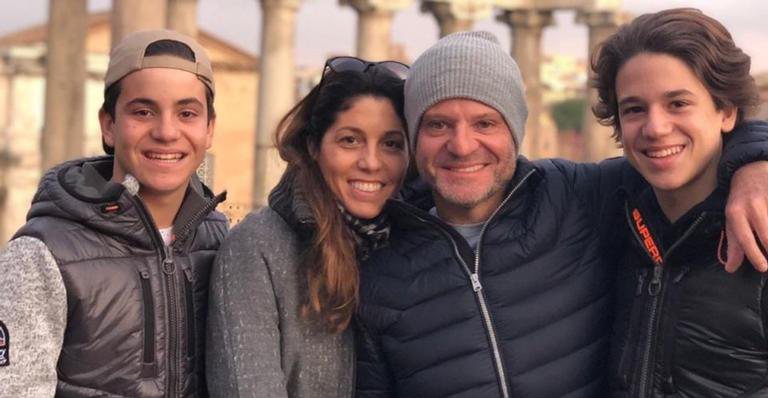 Rubinho Barrichello, Silvana Giaffone e os filhos - Reprodução/Instagram