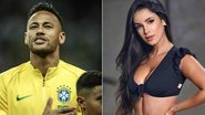 Neymar Jr. e a modelo Nathália Félix. - Reprodução/ Instagram