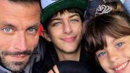 Henri Castelli e os seus filhos, Arthur e Maria Eduarda - Reprodução/Instagram
