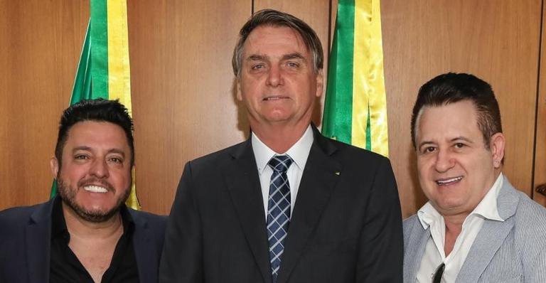 Bruno e Marrone com Jair Bolsonaro - Reprodução/Instagram