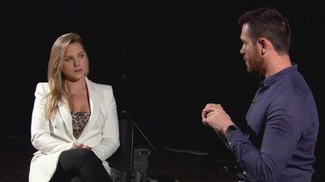 Aline Hauck dá entrevista ao 'Domingo Show' - Divulgação/Record TV
