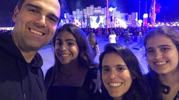 Tadeu Schmidt e a família curtem o dia no Rock In Rio - Arquivo Pessoal Tadeu Schmidt e família