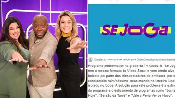 Petição é criada para cancelar programa 'Se Joga' - Globo/Victor Pollak // Captura de tela