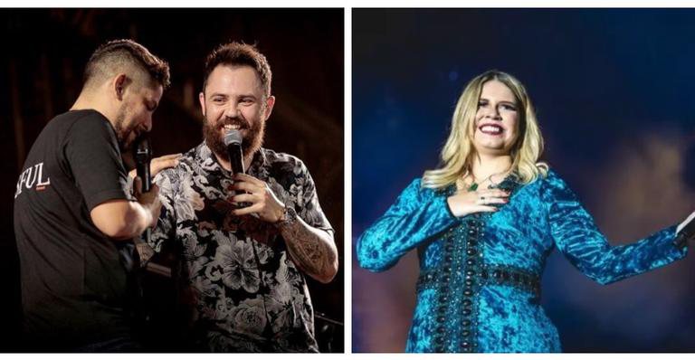 A dupla Jorge e Matheus e a cantora Marilia Mendonça estão na lista do Spotify de 2019 - Instagram