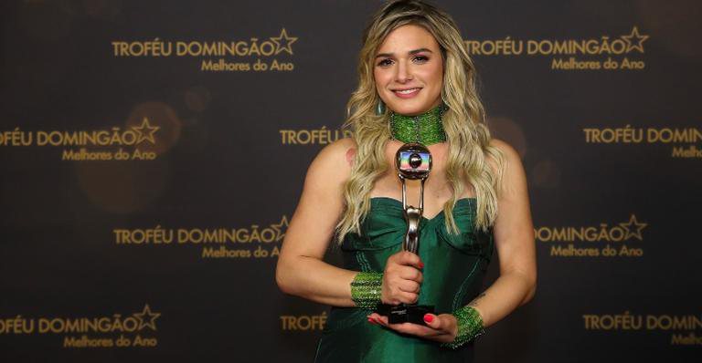 Glamour Garcia ganhou o 'Troféu Domingão - Melhores do Ano' pela Britney de 'A Dona do Pedaço' - Roberto Filho/ Brazil News